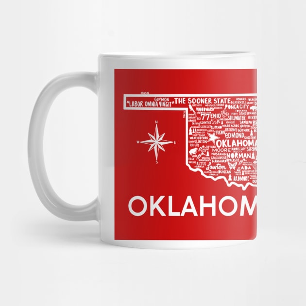 Oklahoma Map by fiberandgloss